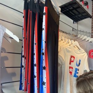 Gold sheep Fourth of July leggings